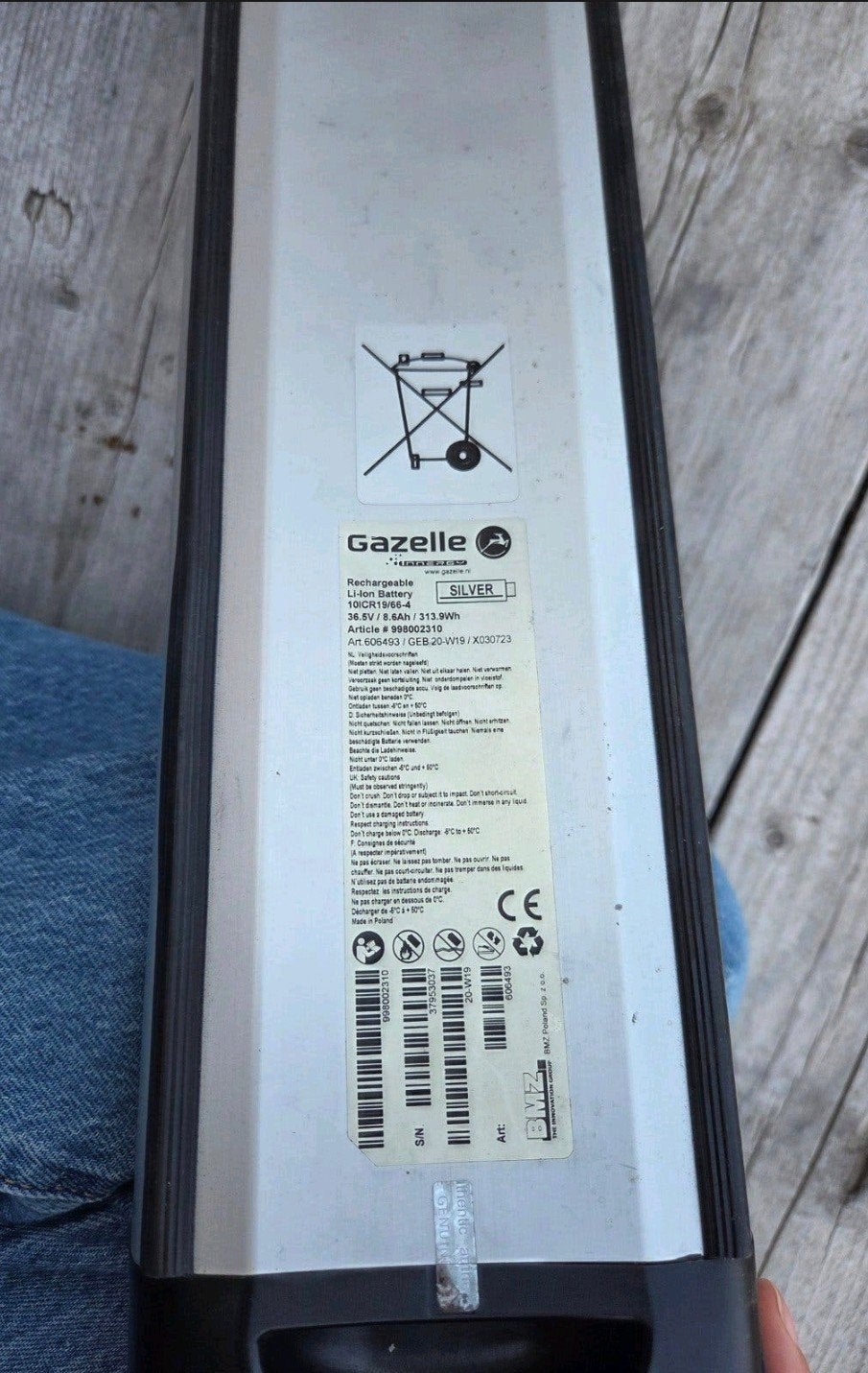 fietsaccu voor onderdelen of reparatie, Ophalen, Gebruikt
