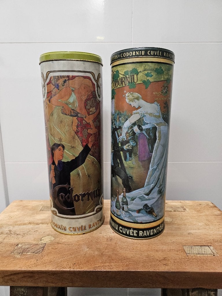 2 LEUKE "CODORNIU CUVÉE RAVENTOS" GESCHENKBLIKKEN, Ophalen of Verzenden, Gebruikt, Overige, Overige merken