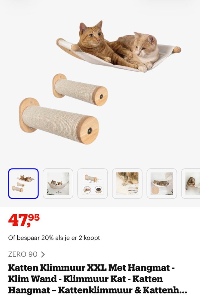 Katten klimmuur, Ophalen of Verzenden