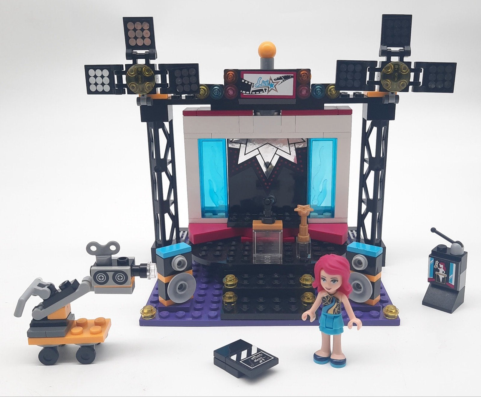 Lego Friends 41117 Popster TV Studio compleet, Gebruikt, Lego, Friends, Ophalen of Verzenden