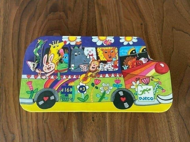 Djeco bus puzzel, 3+, Kinderen en Baby's, Speelgoed | Kinderpuzzels, Ophalen, 10 tot 50 stukjes, Zo goed als nieuw, 2 tot 4 jaar