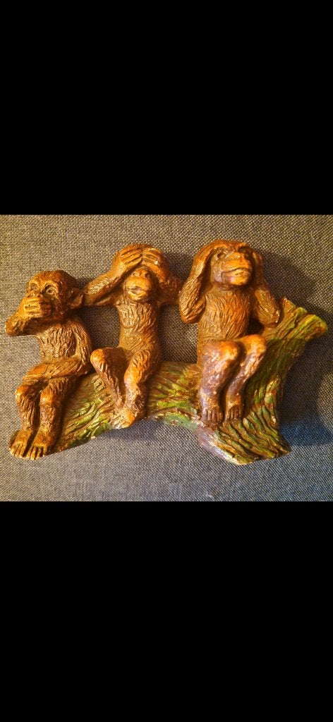 3 aapjes beeldje horen zien en zwijgen, Ophalen, Zo goed als nieuw, Dier