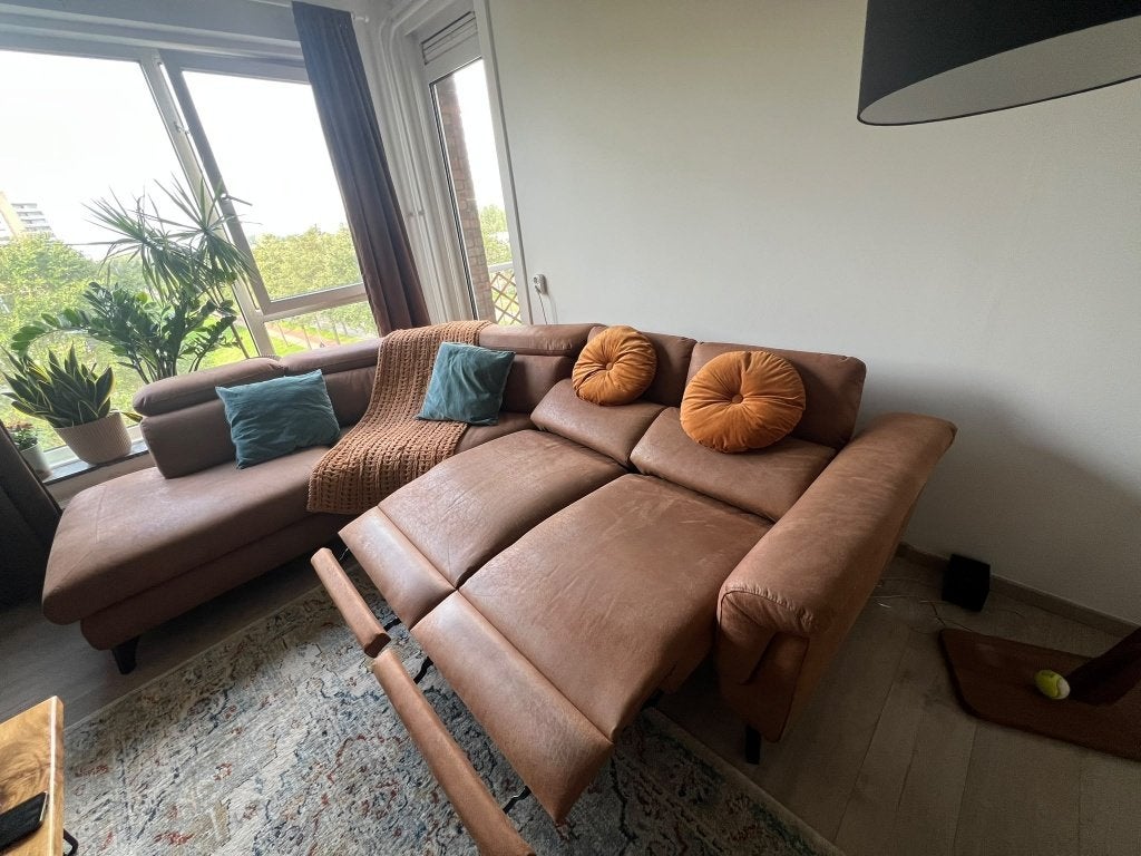 Leren hoekbank Seats and Sofas 'Hampton' met relaxfunctie, Ophalen, 250 tot 300 cm, Gebruikt, Leer