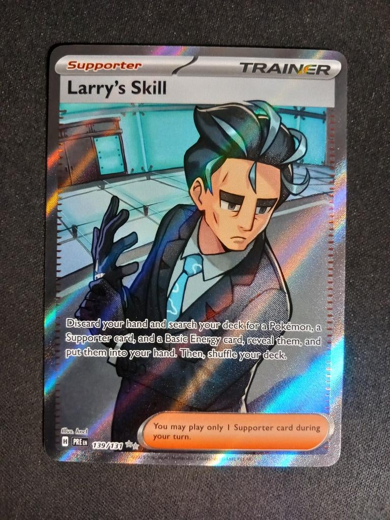 Larry's Skill 139/131 Prismatic Evolutions Full Art NM, Verzenden, Zo goed als nieuw, Losse kaart, Foil