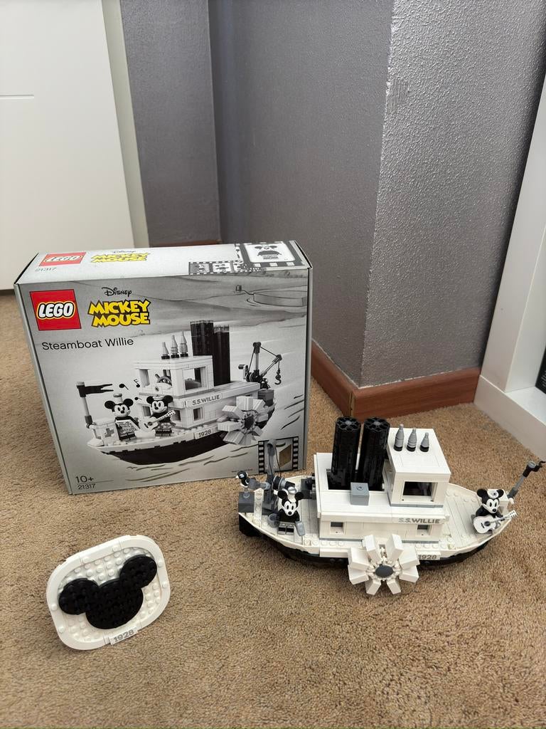 Lego 21317 steamboat willy disney mickey mouse idea, Ophalen of Verzenden, Zo goed als nieuw, Complete set, Lego