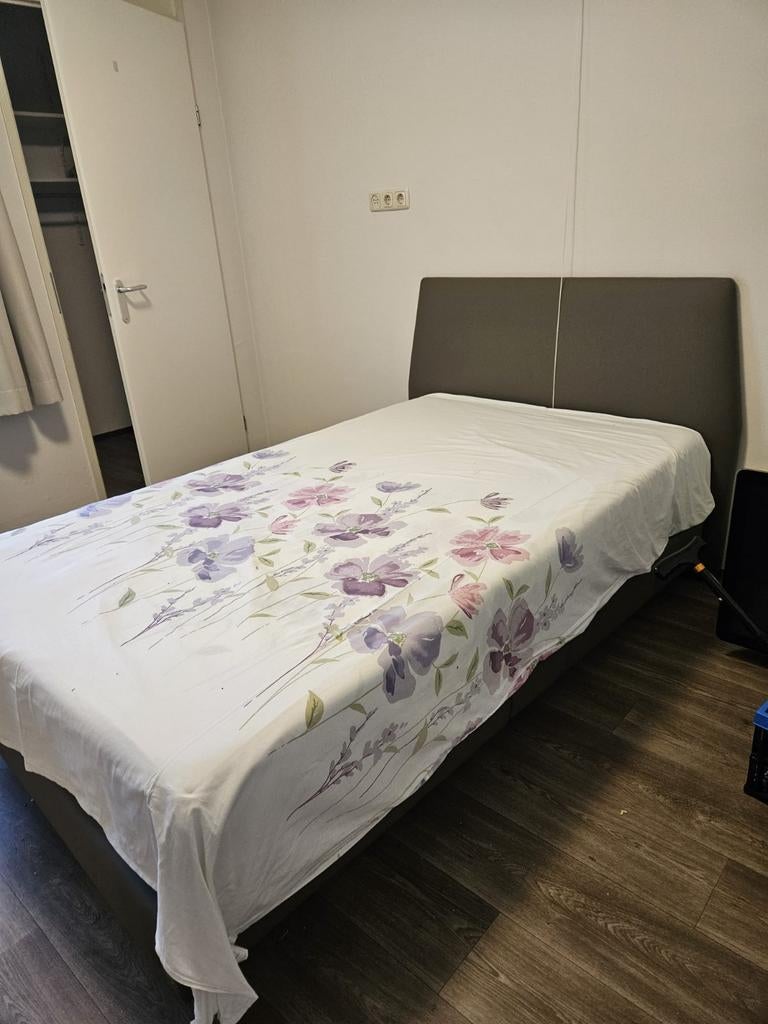 Well Fair Hoog/Laag Bed - Verstelbaar - Taupe - 120x200cm, Ophalen, Overige kleuren, Twijfelaar, 120 cm