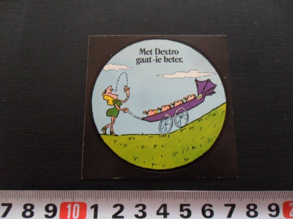 sticker Met Dextro gaat - ie beter, Ophalen of Verzenden, Zo goed als nieuw