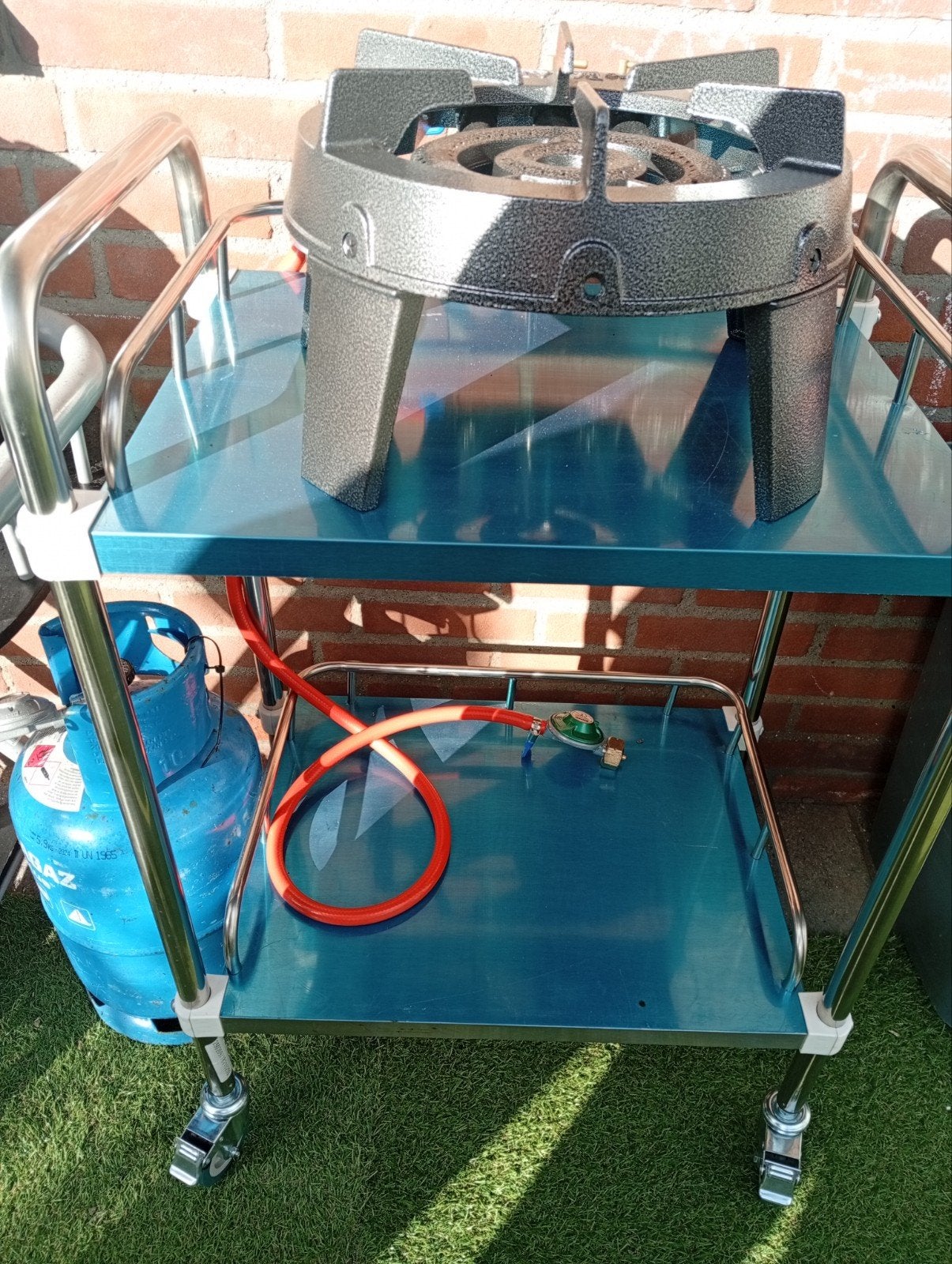 Gloednieuwe buitenwok en gas bbq weinig gebruikt, Ophalen of Verzenden, Nieuw