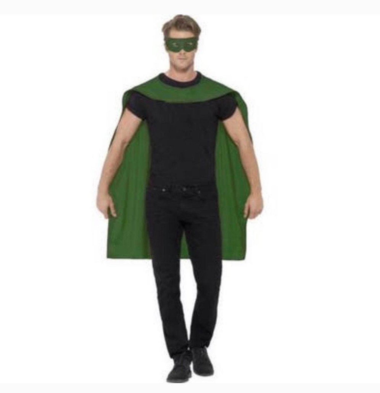 Superhelden Cape Groen Oogmasker Volwassenen Nieuw carnaval, Nieuw, Ophalen of Verzenden, H, Kleding
