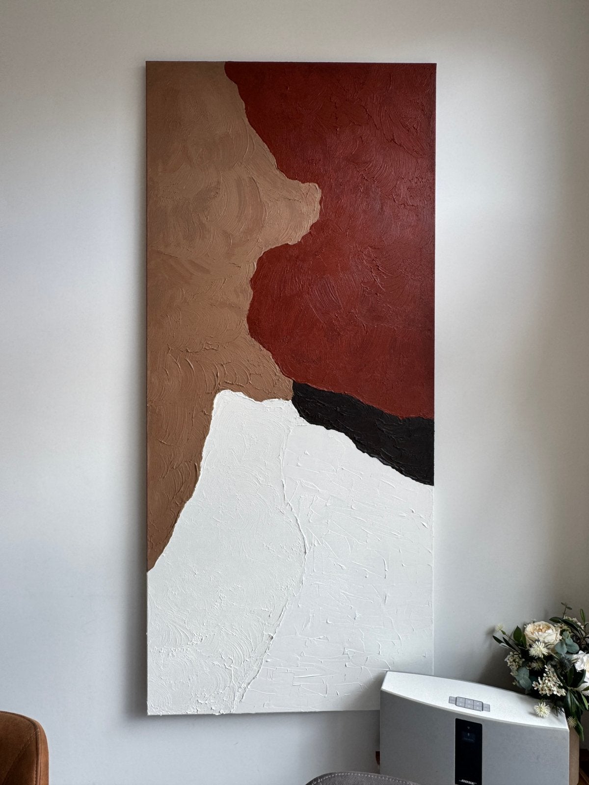 Hangemaakt schilderij abstract 80x180, Ophalen