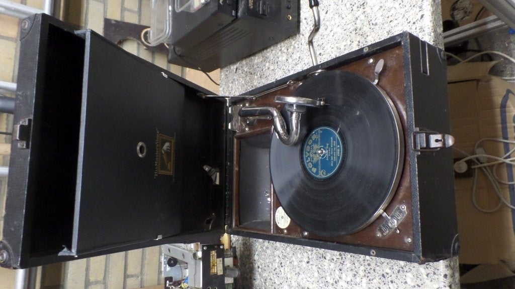 Koffergrammofoon, HMV, Mod. 101, 1930-(#9292), Ophalen of Verzenden