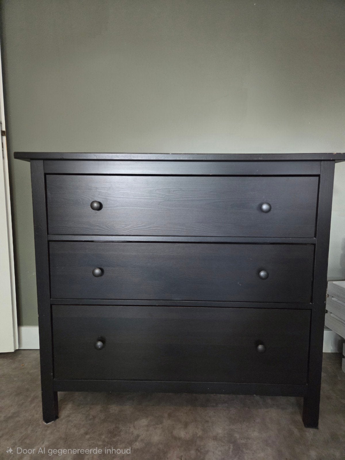 Hemnes ikea ladekast zwart, Huis en Inrichting, Kasten | Ladekasten, Gebruikt, 3 of 4 laden, Minder dan 100 cm, 25 tot 50 cm
