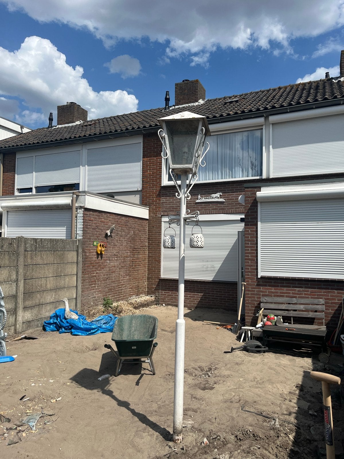 Klassieke lantaarn/staande buitenlamp - tuinverlichting, Tuin en Terras, Buitenverlichting, Ophalen, Gebruikt, Minder dan 50 watt