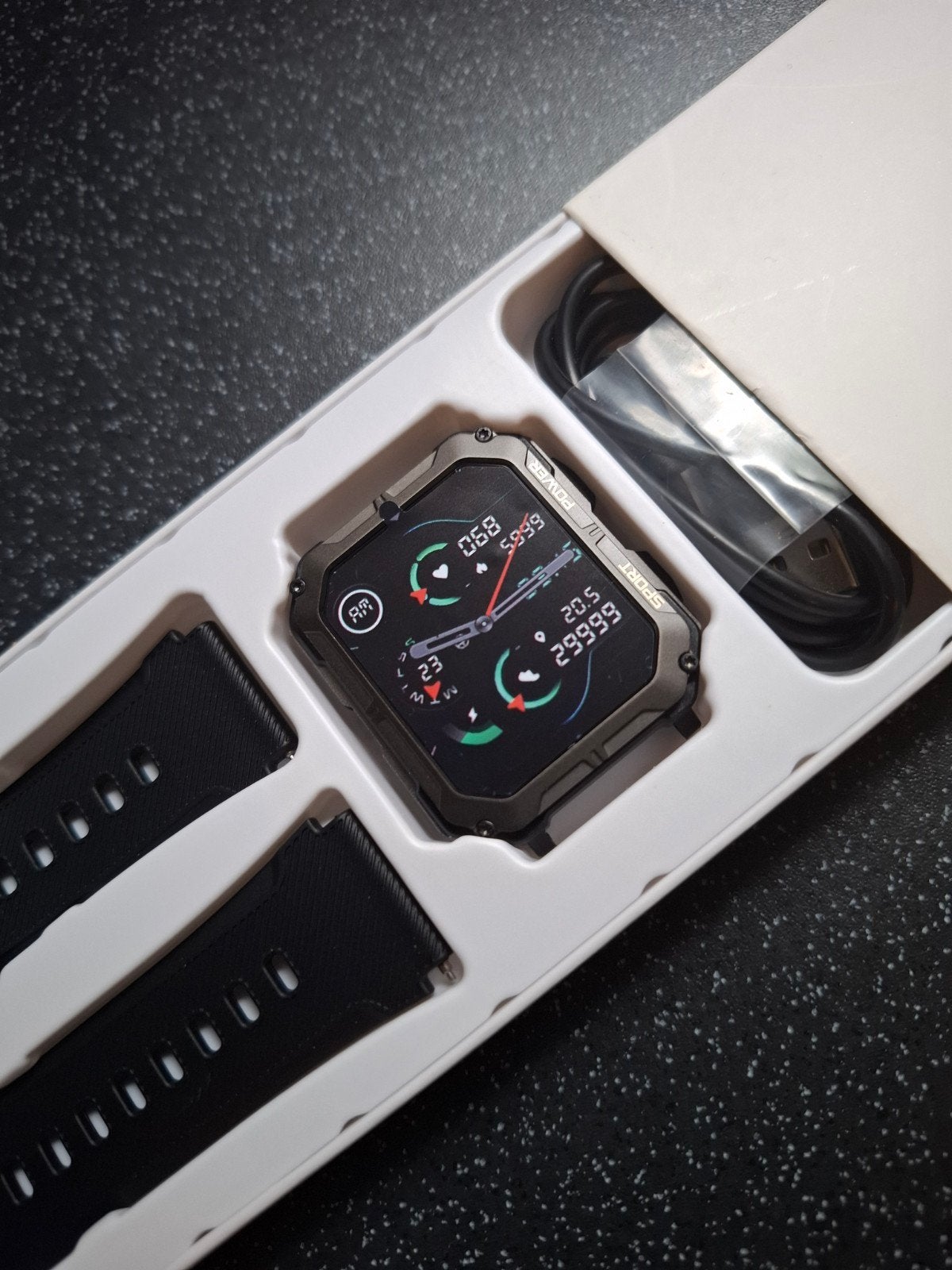Smartwatch met Hartslag, Bloeddruk Zuurstof & Fitness Tracke, Ophalen of Verzenden, Hartslag, Nieuw