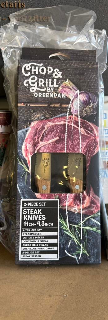 Steak messen 2 per doosje, Ophalen, Nieuw, Rvs of Chroom
