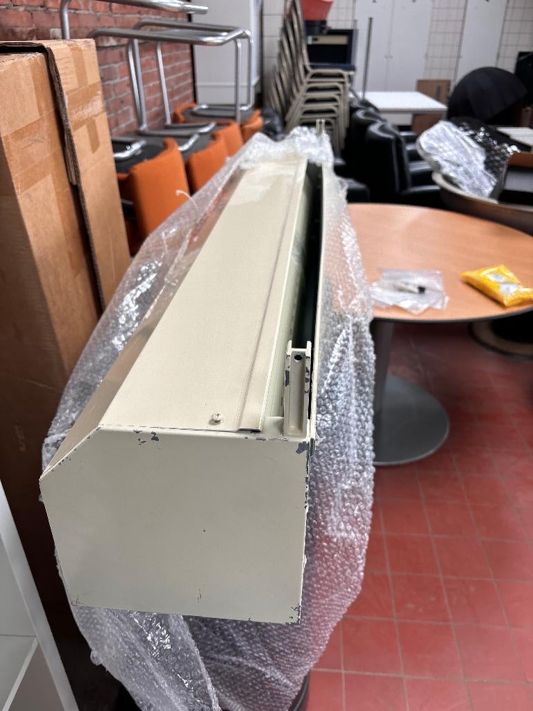 Elektrisch rolluik aluminium crème beige, Ophalen, 100 tot 150 cm, Crème of Beige, Zo goed als nieuw
