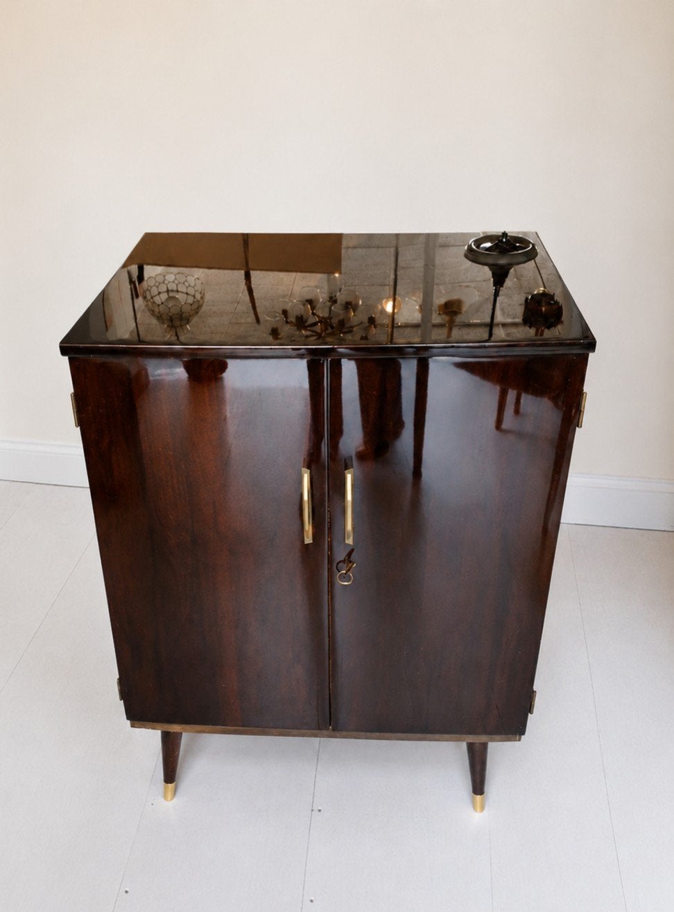 Vintage kast / platenkast, Antiek en Kunst, Ophalen