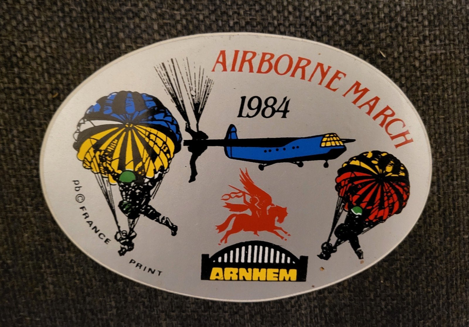 Sticker Airborne March 1984, Ophalen of Verzenden, Zo goed als nieuw