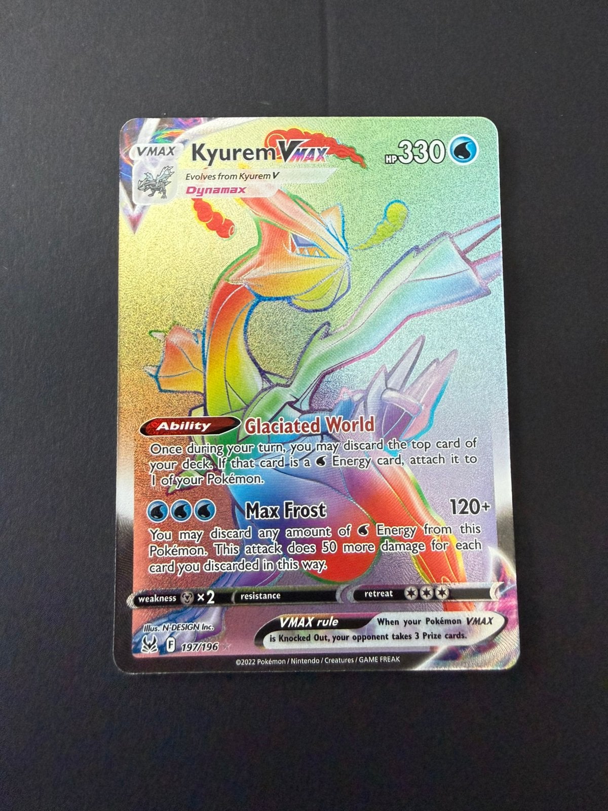 Lost Origin 197/196 Kyurem Vmax, Ophalen of Verzenden, Nieuw, Losse kaart