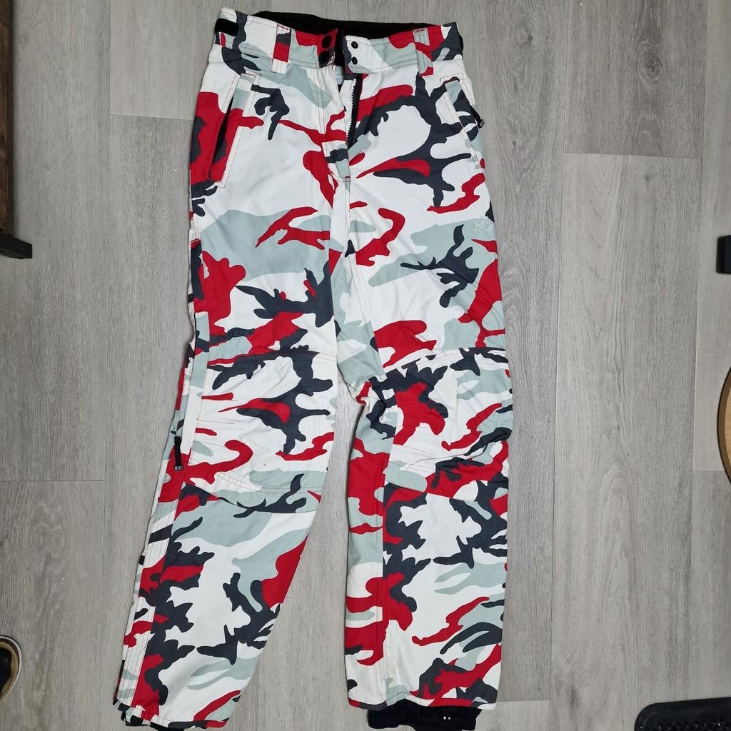 Stoere Rehall skibroek camouflage, Kleding | Dames, Wintersportkleding, Zo goed als nieuw, Broek, Maat 36 (S), Ophalen of Verzenden