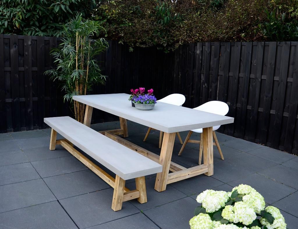 Tuinbank - Bank Judy 180 cm lang - Acaciahout frame, Ophalen of Verzenden, Nieuw, Hout