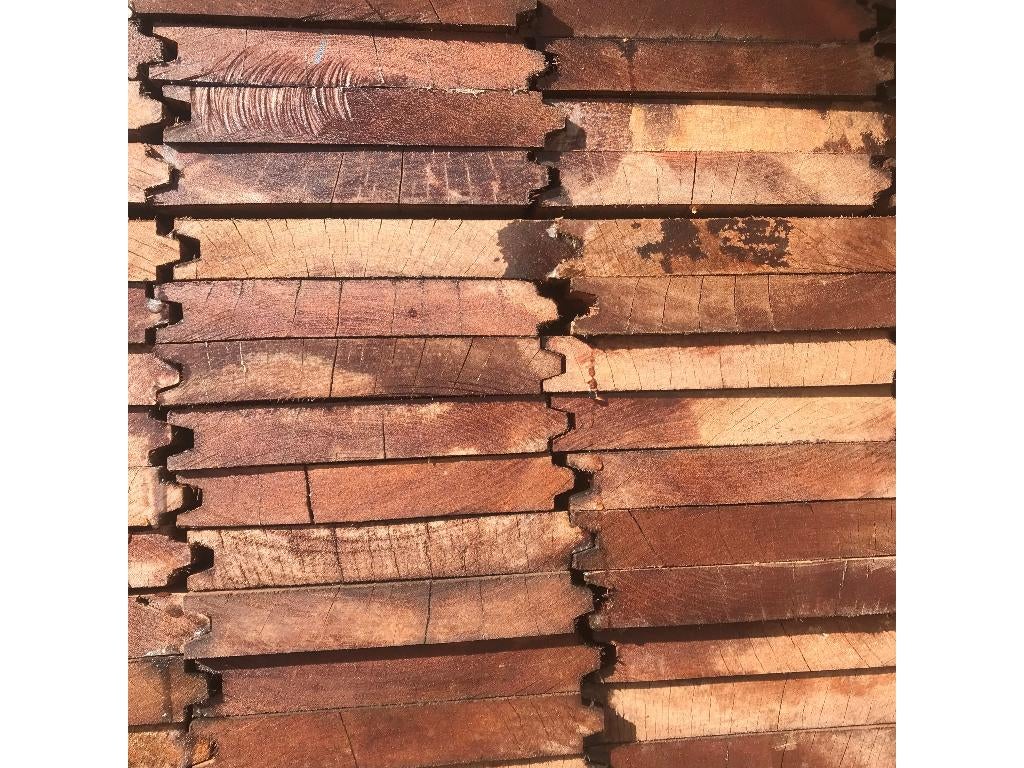 Hardhouten walbeschoeiing 28x185mm veer en groef KWALITEIT!, Ophalen, Planken, Nieuw, Hardhout