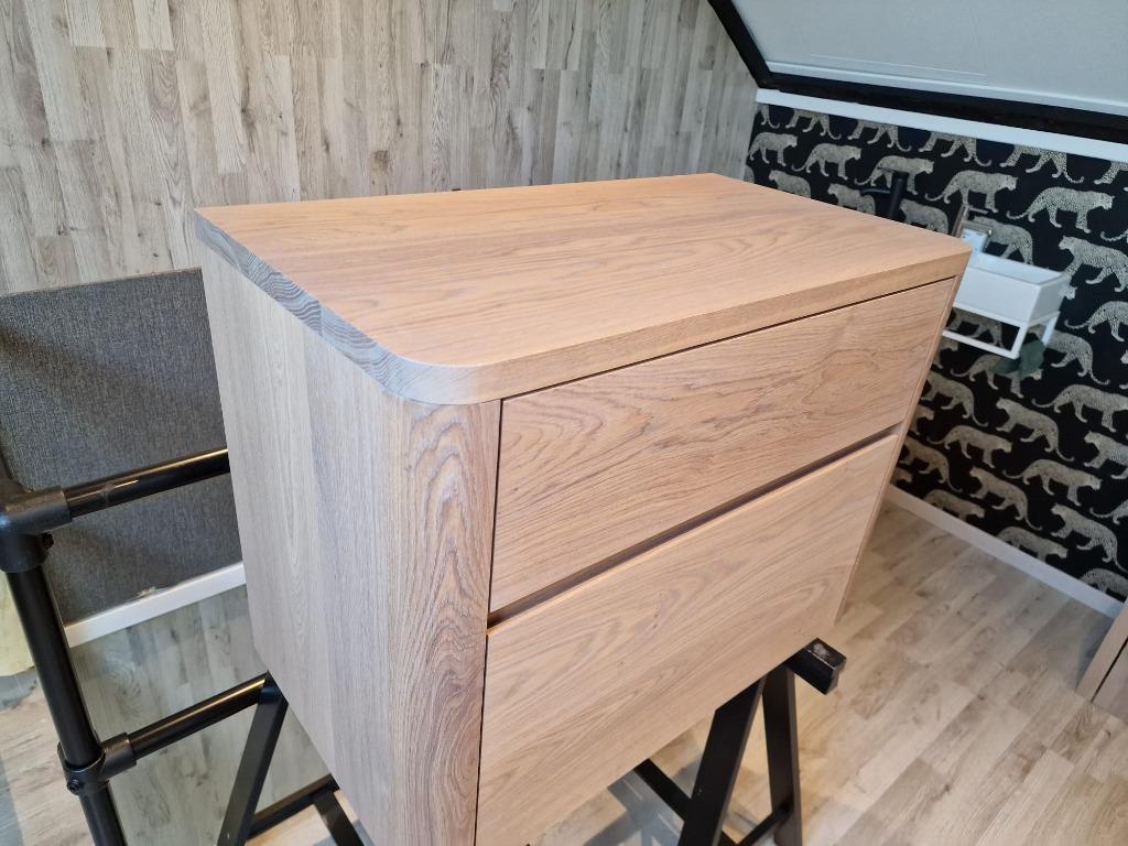 Foto 12 van Massief eiken houten badmeubel met ronde hoeken 80cm!