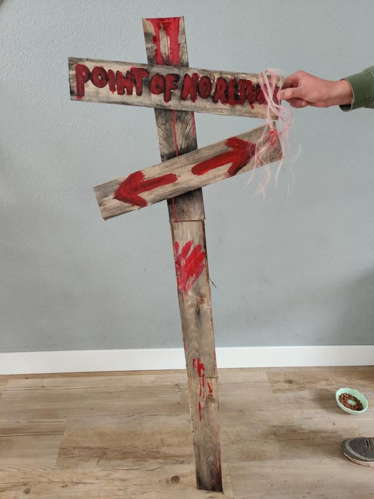 Halloween Decoratie - Point of No Return Bord, Ophalen, Nieuw