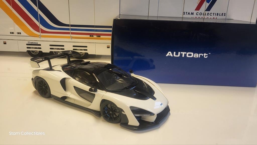 AUTOart #76075 McLaren Senna Vision Pure / White, Auto, Autoart, Ophalen of Verzenden, Zo goed als nieuw
