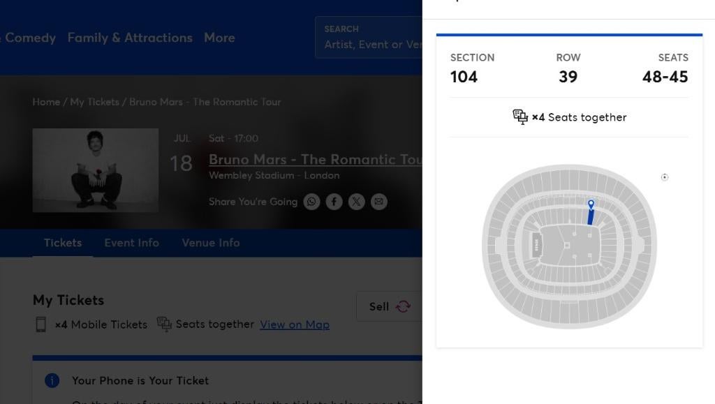 tickets, Drie personen of meer