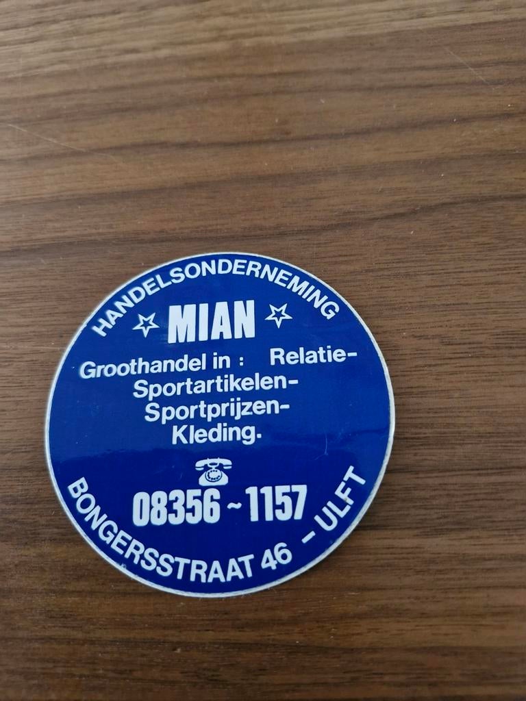 5173 Sticker Handelsonderneming MIAN Ulft, Ophalen of Verzenden, Zo goed als nieuw