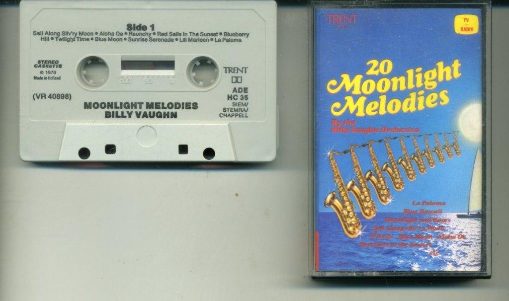 Orchester Billy Vaughn – 20 Moonlight Melodies cassette 1978, 1 bandje, Ophalen of Verzenden, Zo goed als nieuw, Origineel