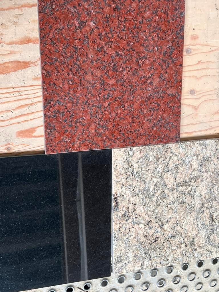 Granieten tegels 30.5 x 30.5 tiger red nero assoluto, Ophalen, Keramiek, Zo goed als nieuw, Minder dan 5 m²