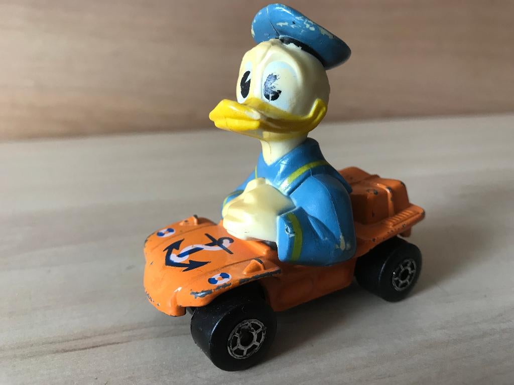 Vintage Donald Duck Matchbox 1979 6,5 cm, Ophalen of Verzenden, Donald Duck, Gebruikt, Beeldje of Figuurtje