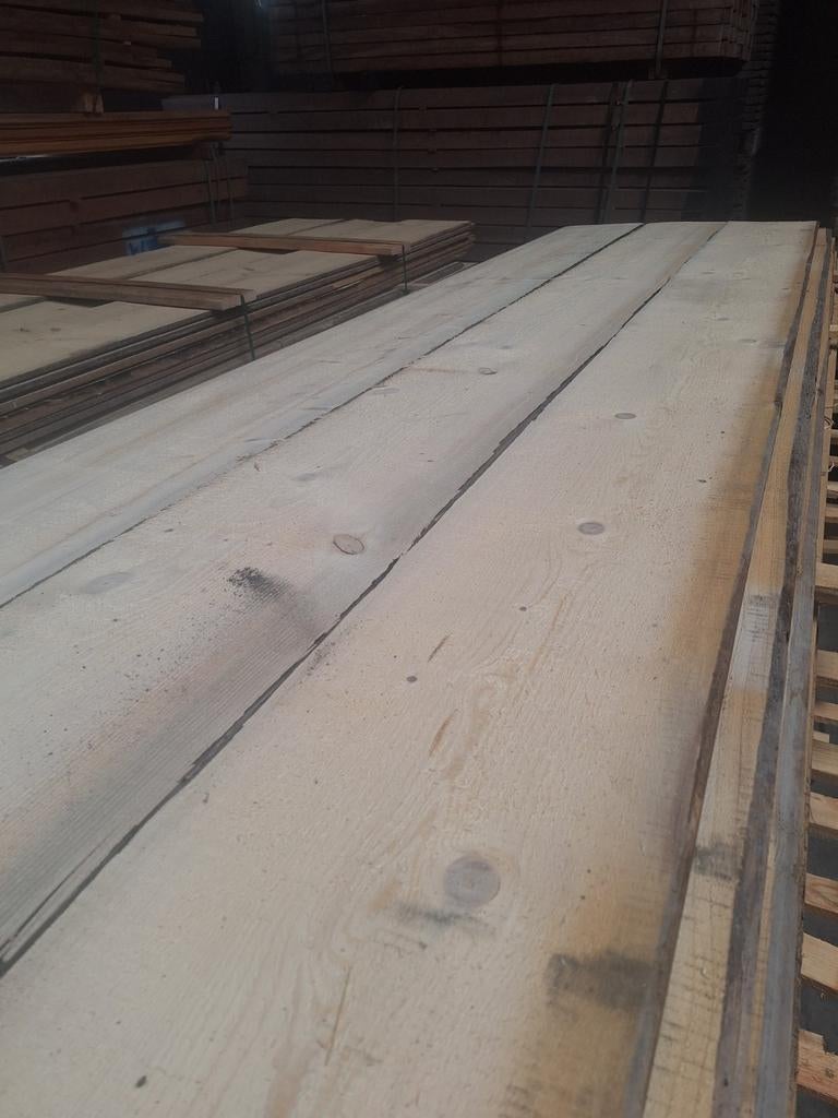 Brede sloophout  planken  wandbekleding  plafond €12,50m2, Doe-het-zelf en Verbouw, Hout en Planken, Ophalen, Zo goed als nieuw
