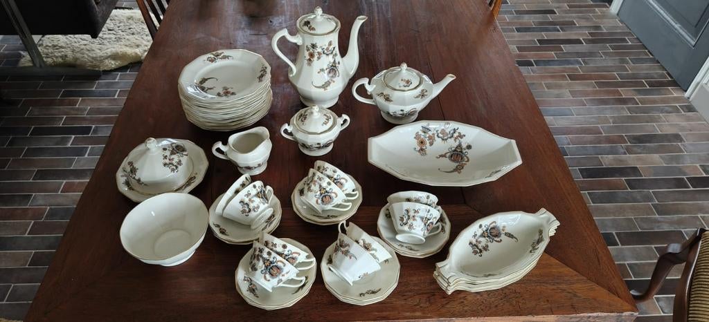 SERVIES  VINTAGE 1930 PETRUS REGOUT, Antiek en Kunst, Antiek | Servies compleet, Ophalen