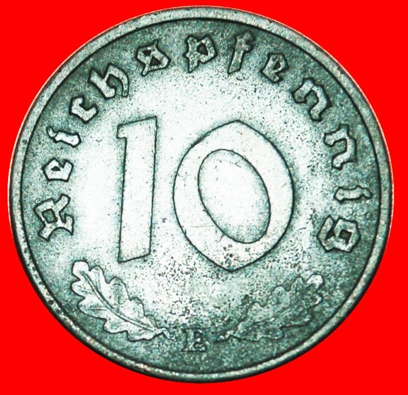 Ⰺ SWASTIKA 1939-1944: GERMANY 10 REICHSPFENNIGS 1941E SAXONY, Postzegels en Munten, Ophalen of Verzenden, Duitsland, Losse munt