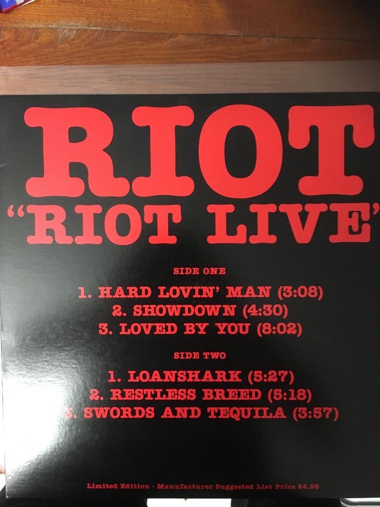 Riot (4) ‎– Riot Live, Ophalen of Verzenden, Zo goed als nieuw
