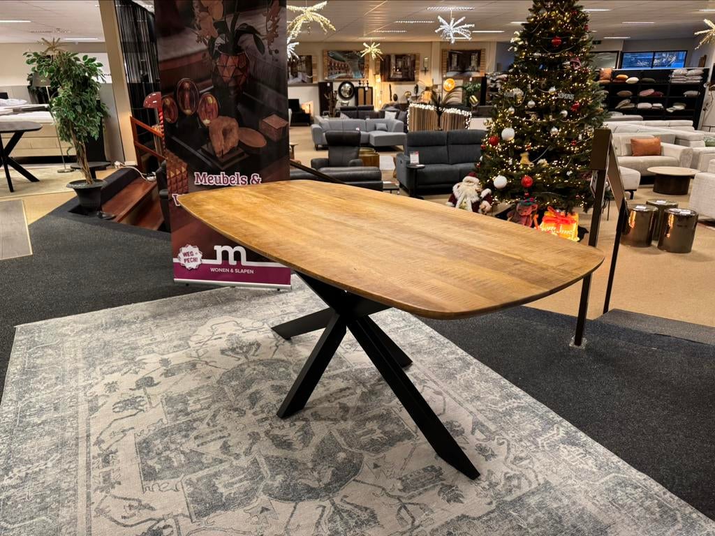 Eettafel Deens mangohout 180 Direct/Leverbaar/Enschede E6048, Overige houtsoorten, Nieuw, Vijf personen of meer, 150 tot 200 cm