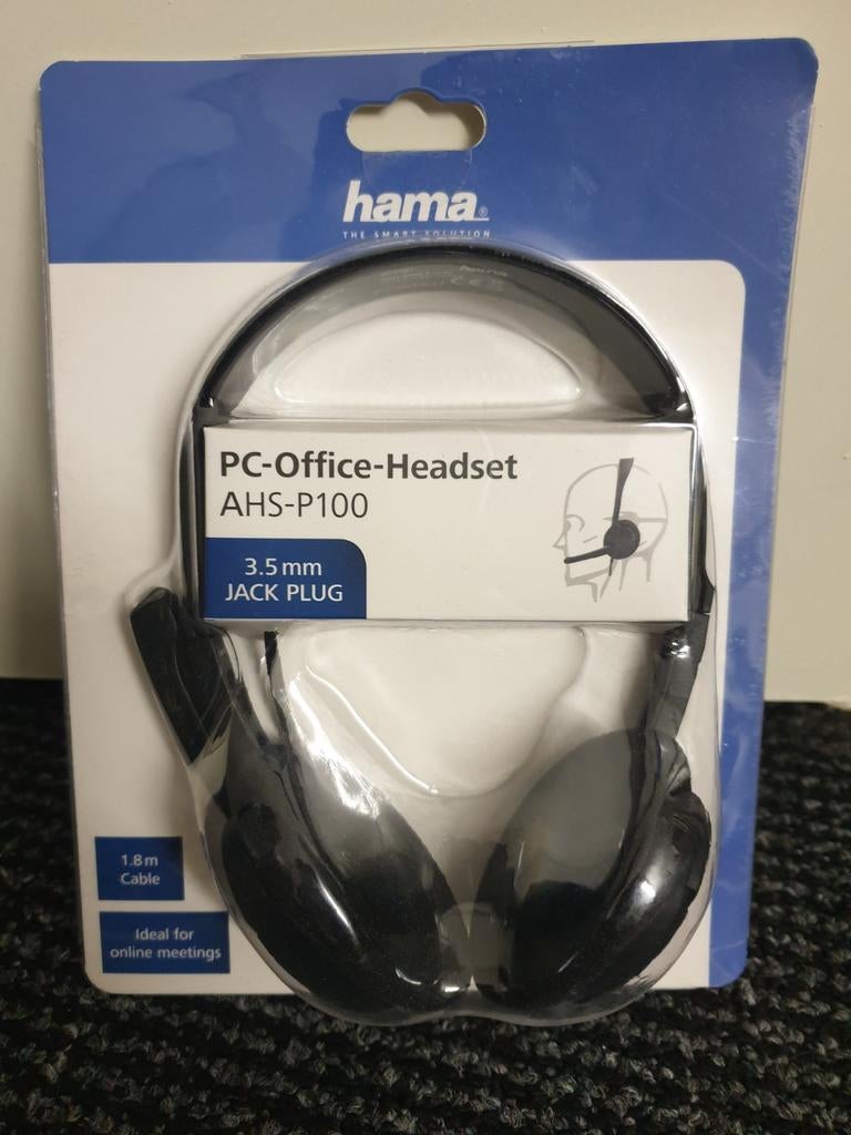 Hama PC-Office-Headset AHS-P100 - Nieuwstaat, Ophalen of Verzenden