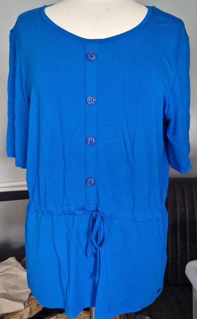 Nieuwe blouse met korte mouw, merk Sophia Perla, maat 38, Maat 38/40 (M), Blauw, Nieuw, Ophalen of Verzenden