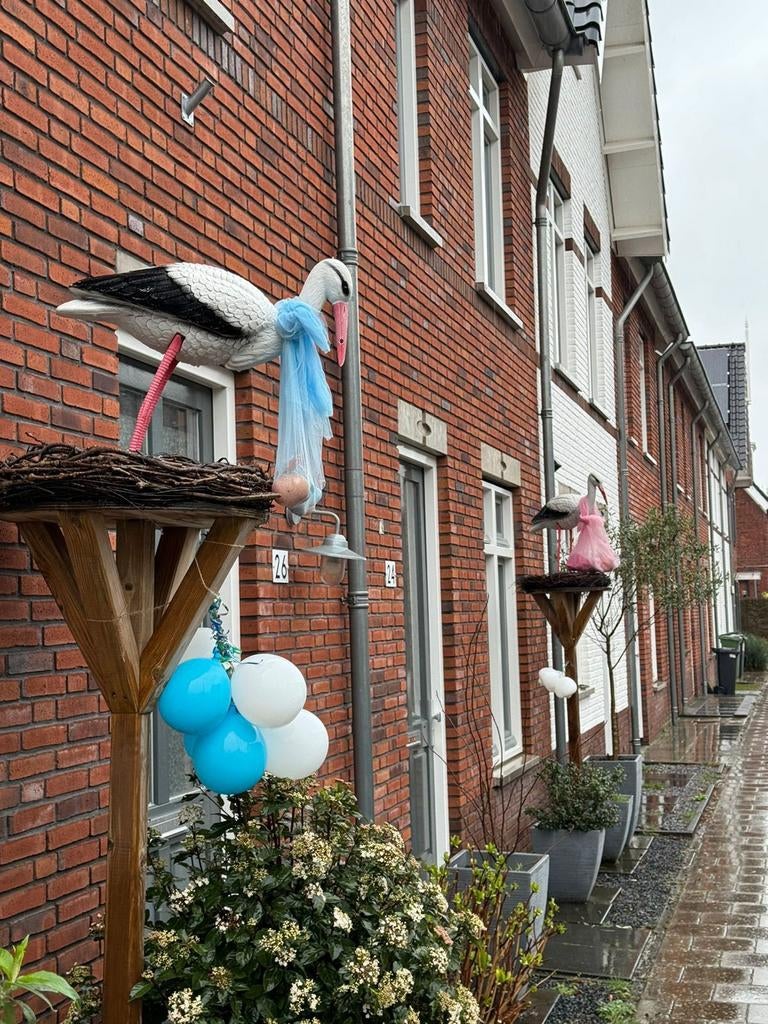 T.h.a. ooievaar op geboortenest., Kinderen en Baby's, Overige Kinderen en Baby's, Nieuw, Ophalen