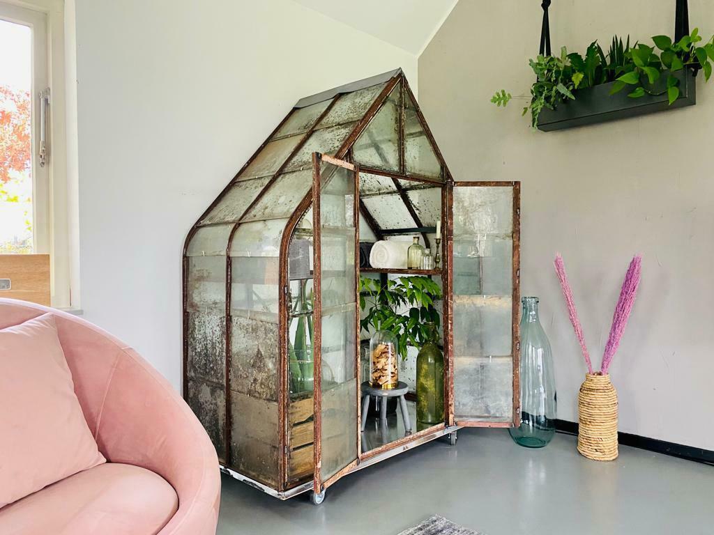 Greenhouse Kas 140 x 75 x 175 cm glaskas de enige echte!, Tuin en Terras, Staal, Gebruikt, Kweekkas, Ophalen of Verzenden