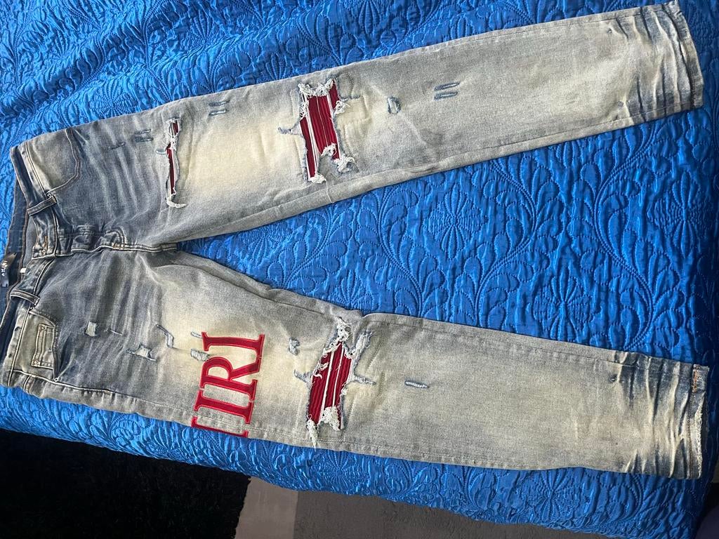 Amiri Jeans - Unieke Designer Broek, Ophalen of Verzenden, Zo goed als nieuw, Blauw, Overige jeansmaten