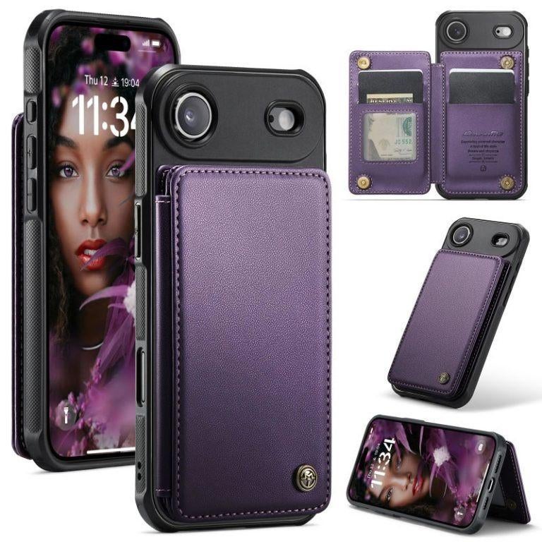 C22 Luxe Portemonnee Backcover voor iPhone Air _ Paars, Verzenden, Nieuw, Hoesje of Tasje