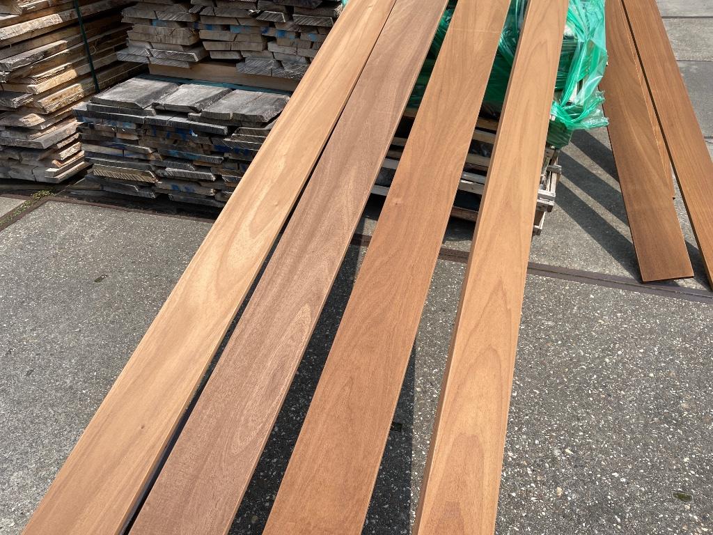 Ayous plank board 395cm boeidelen windveren gevelbekleding, Ophalen, Planken, Nieuw, Hardhout