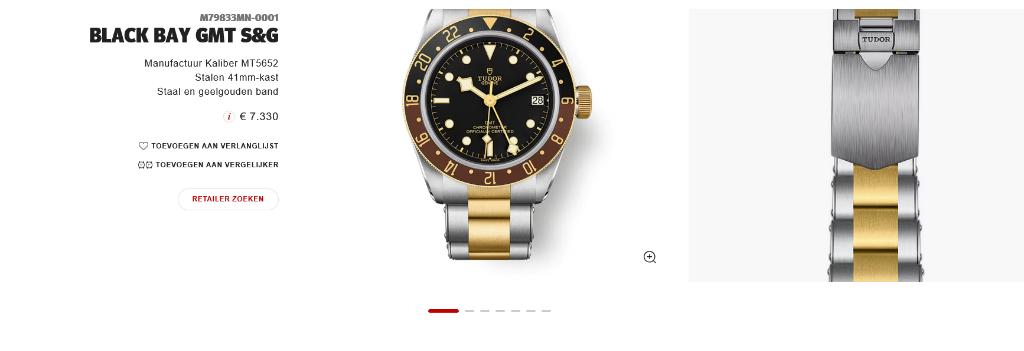 Tudor Black Bay GMT S&G 2022 (kleine deuk lunette), Overige merken, Staal, Gebruikt, Staal