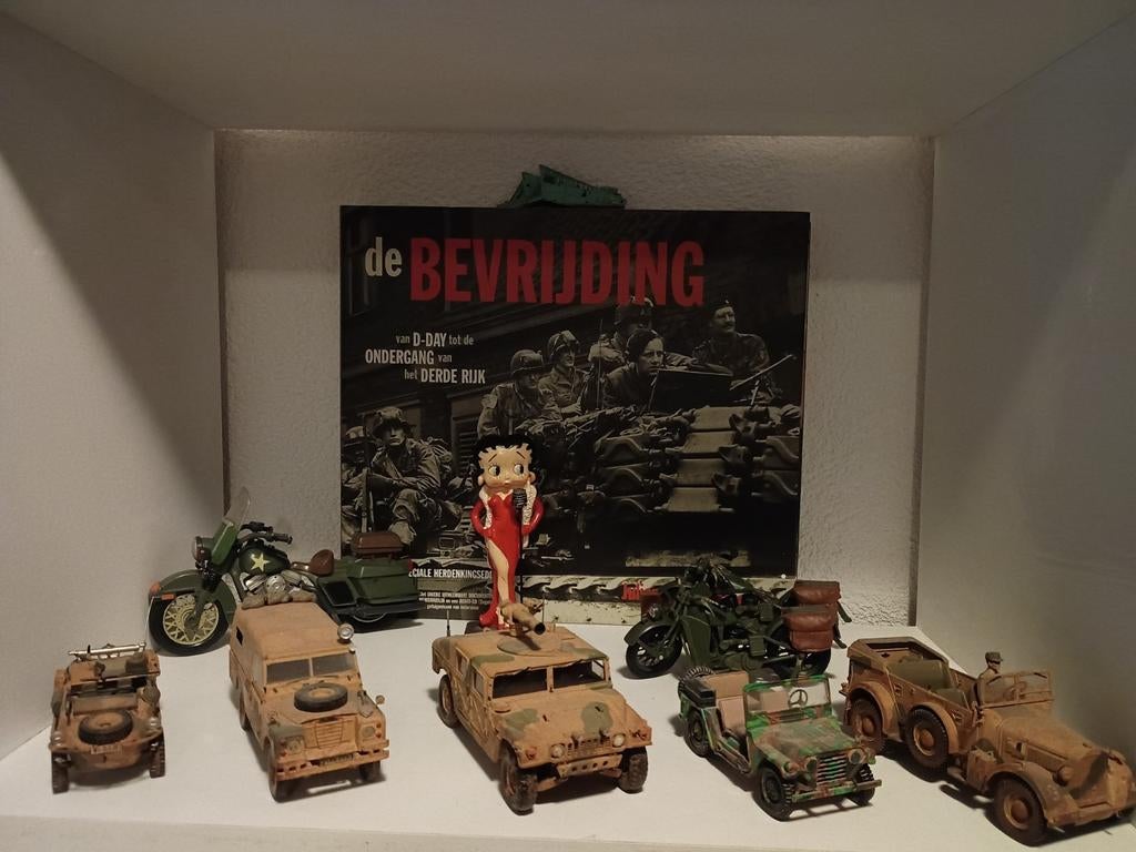 Militaire voertuigen en miniaturen te koop, Hobby en Vrije tijd, Modelbouw | Auto's en Voertuigen, Tank, 1:32 tot 1:50, Overige merken