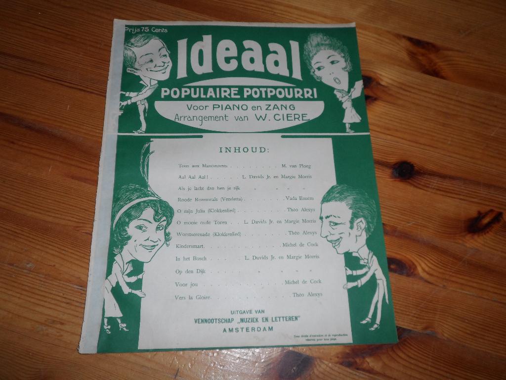 Ideaal potpourri - zing nu mee - arr. W. Ciere, Zang, Gebruikt, Ophalen of Verzenden, Artiest of Componist
