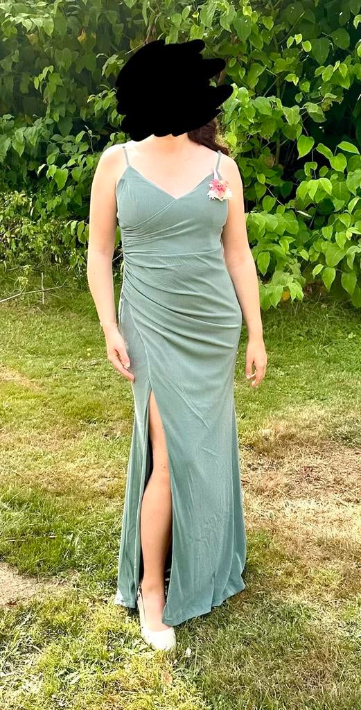 Galajurk / Feestjurk/ Bruiloftsgast, Kleding | Dames, Ophalen of Verzenden, Zo goed als nieuw, Groen, Galajurk